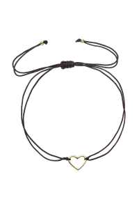 Kabbalah náramok s pozláteným srdiečkom 13043.3 black Obrázok pre Kabbalah náramok s pozláteným srdiečkom 13043.3 black