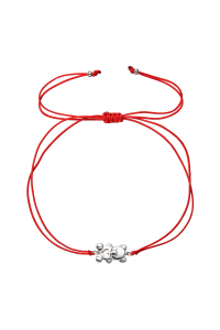 Kabbalah náramok so strieborným medvedíkom 13046.3 red Obrázok pre Kabbalah náramok so strieborným medvedíkom 13046.3 red