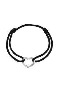 Kabbalah náramok so strieborným srdcom 13093.3 black Obrázok pre Kabbalah náramok so strieborným srdcom 13093.3 black