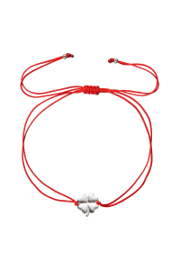 Kabbalah náramok so strieborným štvorlístkom 13047.3 red Obrázok pre Kabbalah náramok so strieborným štvorlístkom 13047.3 red