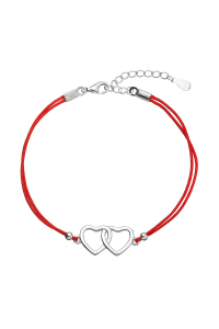 Kabbalah náramok so striebornými srdiečkami 13050.3 red Obrázok pre Kabbalah náramok so striebornými srdiečkami 13050.3 red