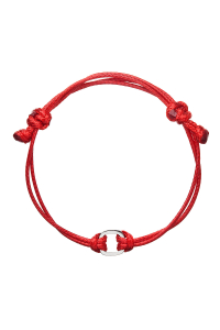Obrázok pre Kabbalah náramok strieborný štvorček 13003.3 červený
