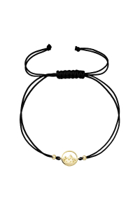 Obrázok pre Kabbalah pozlátený náramok hory 13090.1 čierny