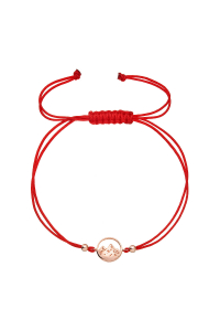 Obrázok pre Kabbalah pozlátený rose gold náramok hory 13090.1 červený