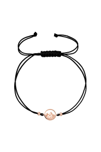 Obrázok pre Kabbalah pozlátený rose gold náramok hory 13090.1 čierny