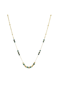 Obrázok pre Náhrdelník oceľový s africkým malachitom 42031.3