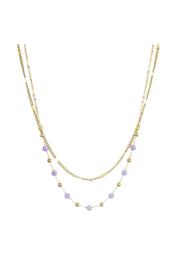 Obrázok pre Náhrdelník oceľový s ametystom 42029.3