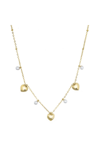 Obrázok pre Náhrdelník s perličkami a srdiečkami 42023.1
