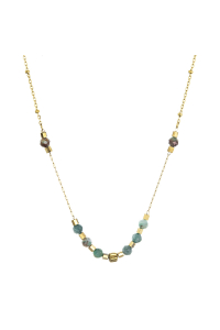 Náhrdelník oceľový so zeleným achátom 42028.3 Obrázok pre Náhrdelník oceľový so zeleným achátom 42028.3