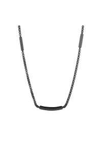 Náhrdelník pánsky z matnej čiernej ocele 42007.3 čierny Obrázok pre Náhrdelník pánsky z matnej čiernej ocele 42007.3 čierny