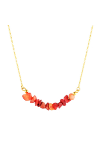 Náhrdelník s kameňom koral 42037.3 oceľ Obrázok pre Náhrdelník s kameňom koral 42037.3 oceľ