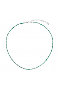 Náhrdelník so zelenými syntetickými kameňmi 42012.3 oceľ Obrázok pre Náhrdelník so zelenými syntetickými kameňmi 42012.3 oceľ