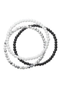 Náramky s minerálnymi kameňmi máp stone-jaspis, black onyx, white howlite 43045.3 bielo čierny Obrázok pre Náramky s minerálnymi kameňmi máp stone-jaspis, black onyx, white howlite 43045.3 bielo čierny