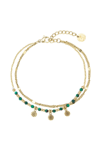 Náramok oceľový s africkým malachitom 43076.3 Obrázok pre Náramok oceľový s africkým malachitom 43076.3