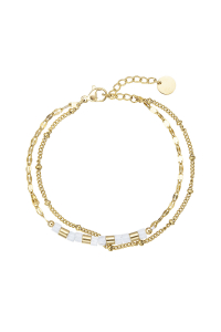 Náramok oceľový s bielym jadeitom 43063.1 Obrázok pre Náramok oceľový s bielym jadeitom 43063.1