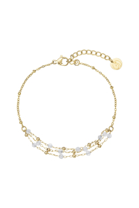 Náramok oceľový s bielym jadeitom 43065.1 Obrázok pre Náramok oceľový s bielym jadeitom 43065.1