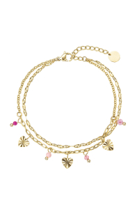 Náramok oceľový s jahodovým kremeňom 43071.3 Obrázok pre Náramok oceľový s jahodovým kremeňom 43071.3