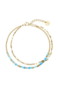 Náramok oceľový s modrým tyrkysom 43101.3 Obrázok pre Náramok oceľový s modrým tyrkysom 43101.3