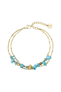 Náramok oceľový s modrým tyrkysom 43104.3 Obrázok pre Náramok oceľový s modrým tyrkysom 43104.3