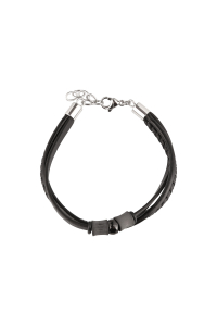 Náramok pánsky z rec.kože 43048.3 čierny Obrázok pre Náramok pánsky z rec.kože 43048.3 čierny