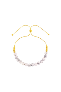 Náramok s minerálnymi kameňmi biely howlit 43079.1 Obrázok pre Náramok s minerálnymi kameňmi biely howlit 43079.1