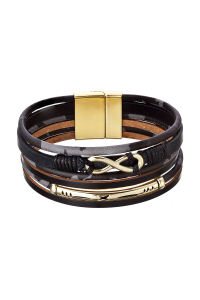 Obrázok pre Náramok textilný široký s ozdobou infinity 53011.3 black