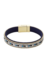 Obrázok pre Náramok tmavo modrý textilný 53008.3 blue