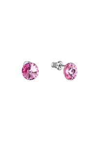 Náušnice bižutérie so Swarovski kryštálmi ružové okrúhle 51037.3 rose Obrázok pre Náušnice bižutérie so Swarovski kryštálmi ružové okrúhle 51037.3 rose