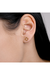 Obrázok pre Náušnice oceľové štvorlístky 41006.1