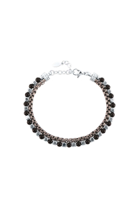 Oceľový náramok s achátom 43085.3 čierny Obrázok pre Oceľový náramok s achátom 43085.3 čierny