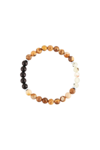 Oceľový náramok s minerálnymi kameňmi achát, jaspis 43080.3 Obrázok pre Oceľový náramok s minerálnymi kameňmi achát, jaspis 43080.3