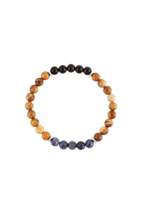 Oceľový náramok s minerálnymi kameňmi achát, jaspis 43080.3 Obrázok pre Oceľový náramok s minerálnymi kameňmi achát, jaspis 43080.3