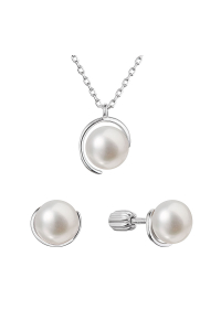 Obrázok pre Perlová súprava s bielou riečnou perlou 29055.1B