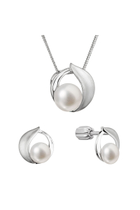 Obrázok pre Perlová súprava s bielou riečnou perlou 29069.1B