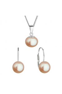 Obrázok pre Perlová súprava s oranžovou riečnou perlou 29081.3 peach