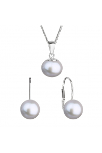 Obrázok pre Perlová súprava so šedou riečnou perlou 29081.3 grey