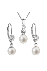 Obrázok pre Perlová súprava z riečnych perál biela 29006.1