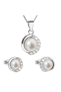 Obrázok pre Perlová súprava z riečnych perál biela 29022.1