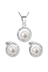 Obrázok pre Perlová súprava z riečnych perál biela 29023.1