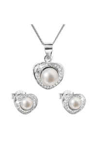 Obrázok pre Perlová súprava z riečnych perál biela 29025.1