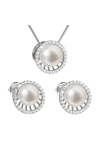 Obrázok pre Perlová súprava z riečnych perál biela 29034.1