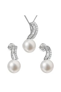 Obrázok pre Perlová súprava z riečnych perál biela 29037.1