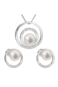 Obrázok pre Perlová súprava z riečnych perál biela 29038.1