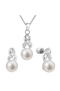 Obrázok pre Perlová súprava z riečnych perál biela 29044.1