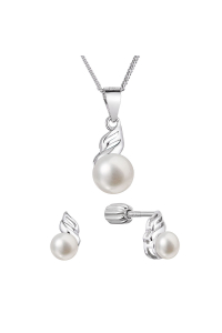 Obrázok pre Perlová súprava z riečnych perál biela 29046.1B