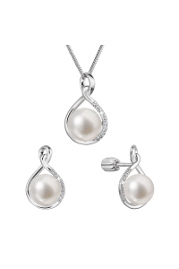 Obrázok pre Perlová súprava z riečnych perál biela 29058.1B