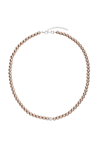 Obrázok pre Perlový náhrdelník hnedý s Preciosa kryštálmi 32063.3