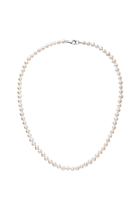 Obrázok pre Perlový náhrdelník z pravých riečnych perál bielej oválnej perly 22037.1