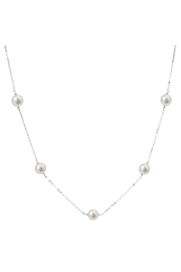 Obrázok pre Perlový náhrdelník z pravých riečnych perál biely 22015.1