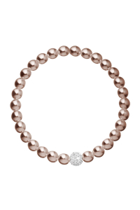 Obrázok pre Perlový náramok hnedý s Preciosa kryštálmi 33115.3
